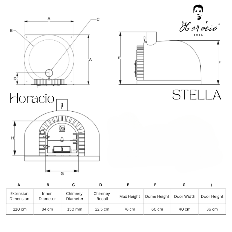 Stella - White with Grey Brick Arch